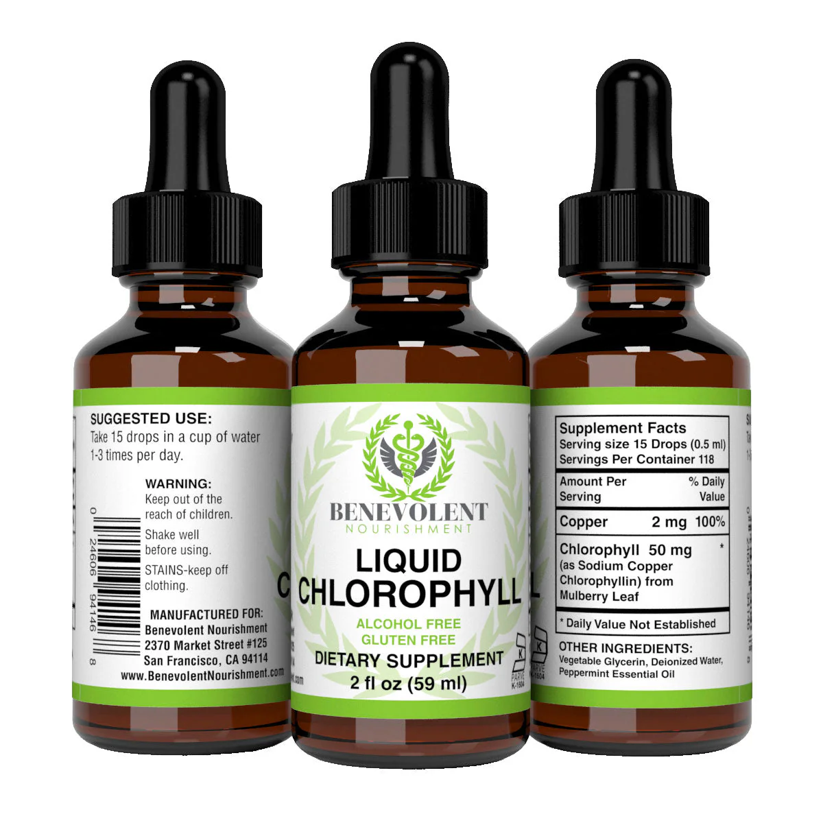 Liquid Chlorophyll Extract Drops (2 oz)